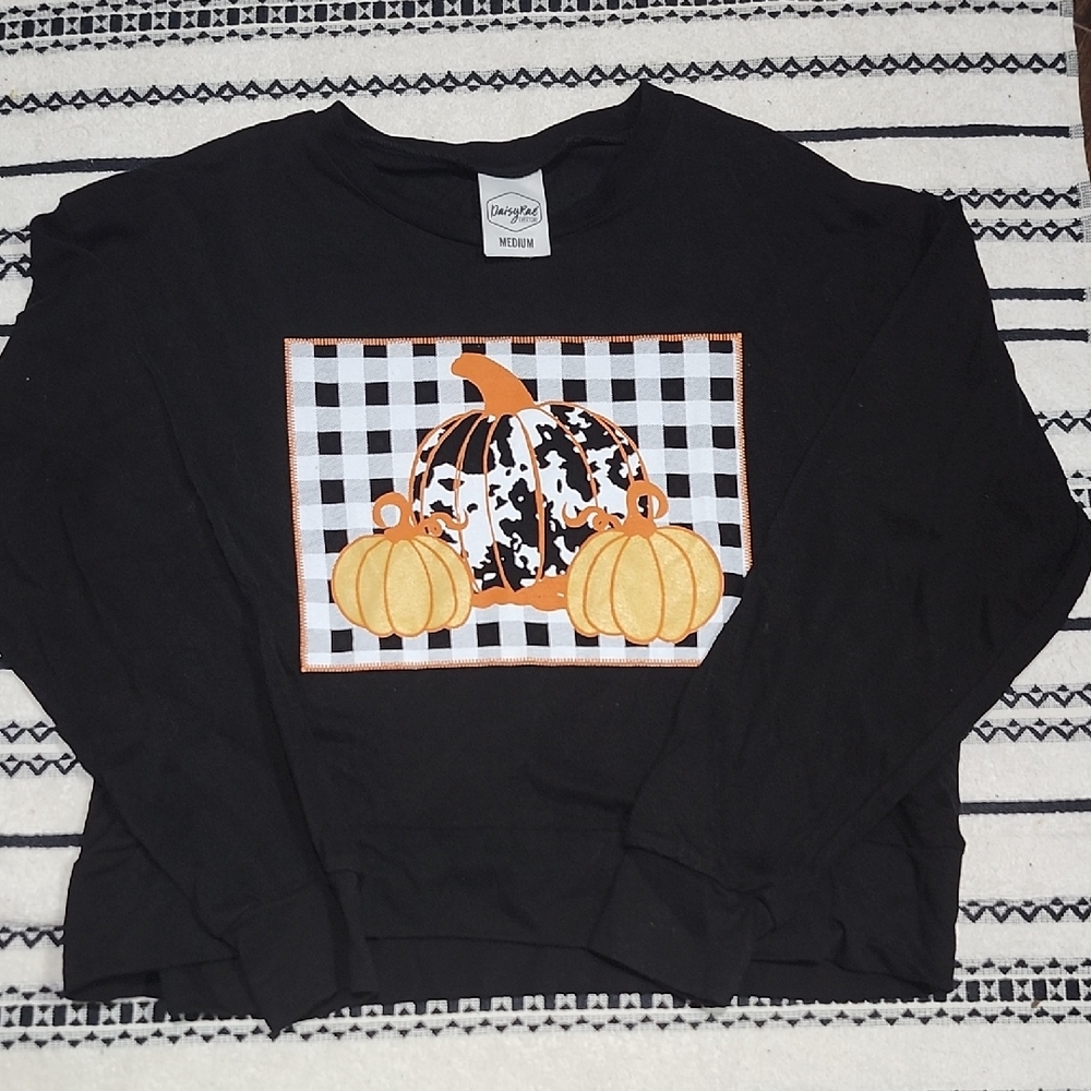 Simply Southern Black and Orange Pumpkin Sweatshirt